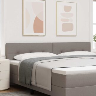 vidaXL Ρυθμιζόμενη Κρεβατοκεφαλή Taupe ύφασμα