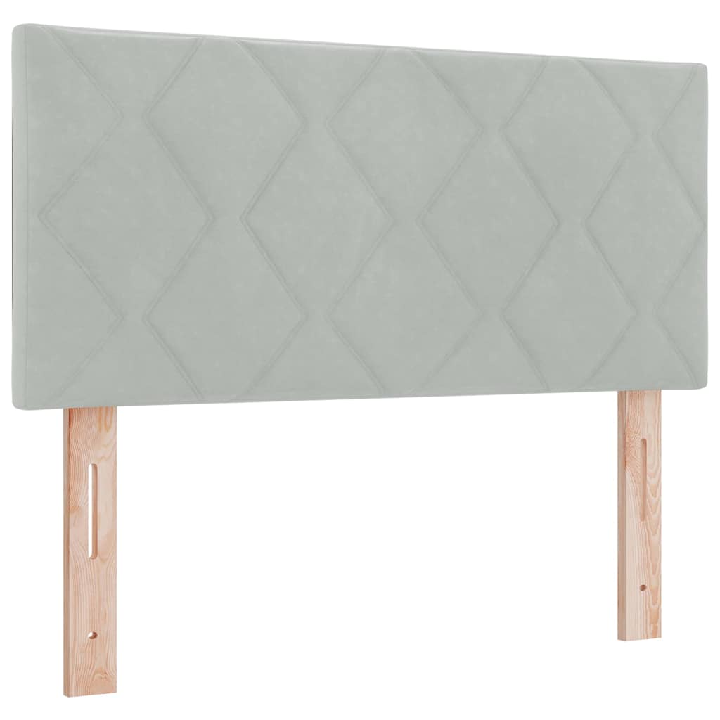 vidaXL Κεφαλάρι Ανοιχτό γκρι 90 cm Βελούδο - Image 2