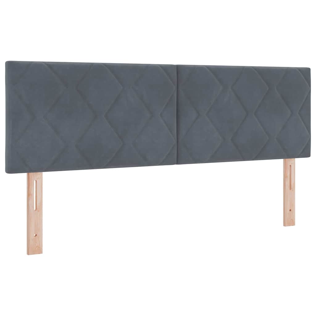 vidaXL Κεφαλάρι Σκούρο Γκρι 144 cm Βελούδο - Image 2
