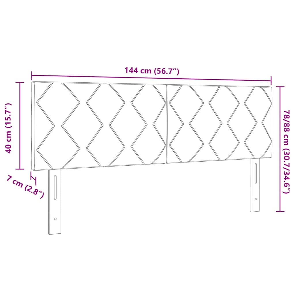 vidaXL Κεφαλάρι Σκούρο Γκρι 144 cm Βελούδο - Image 8