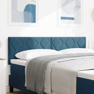 vidaXL Κεφαλάρι Σκούρο Μπλε 144 cm Βελούδο