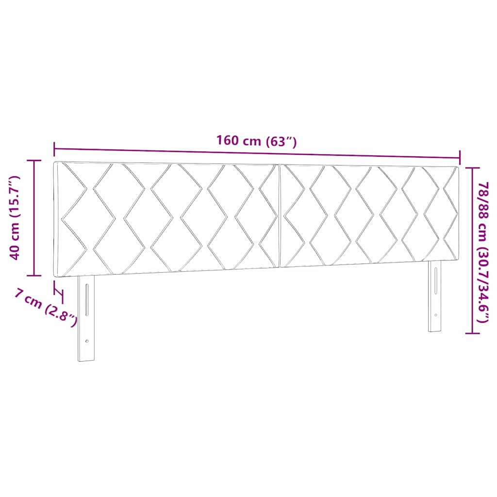 vidaXL Κεφαλάρι Σκούρο Καφέ 160 cm ύφασμα - Image 9