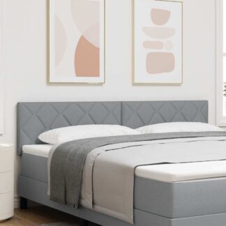 vidaXL Κεφαλάρι Ανοιχτό γκρι 180 cm ύφασμα