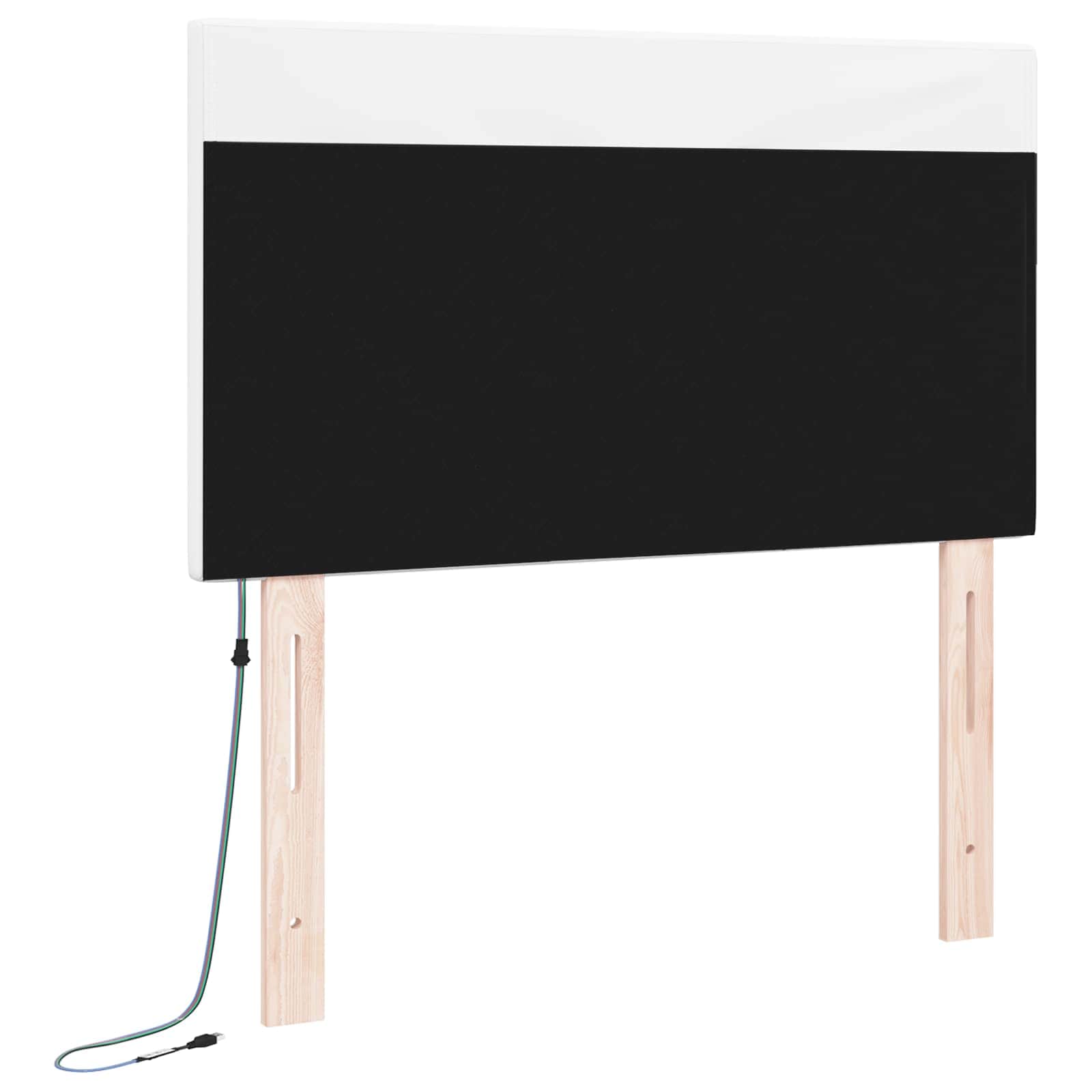 vidaXL LED κεφαλάρι Λευκό 90 cm Τεχνητό Δέρμα - Image 7