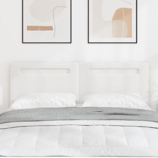 vidaXL LED κεφαλάρι Λευκό 144 cm Τεχνητό Δέρμα