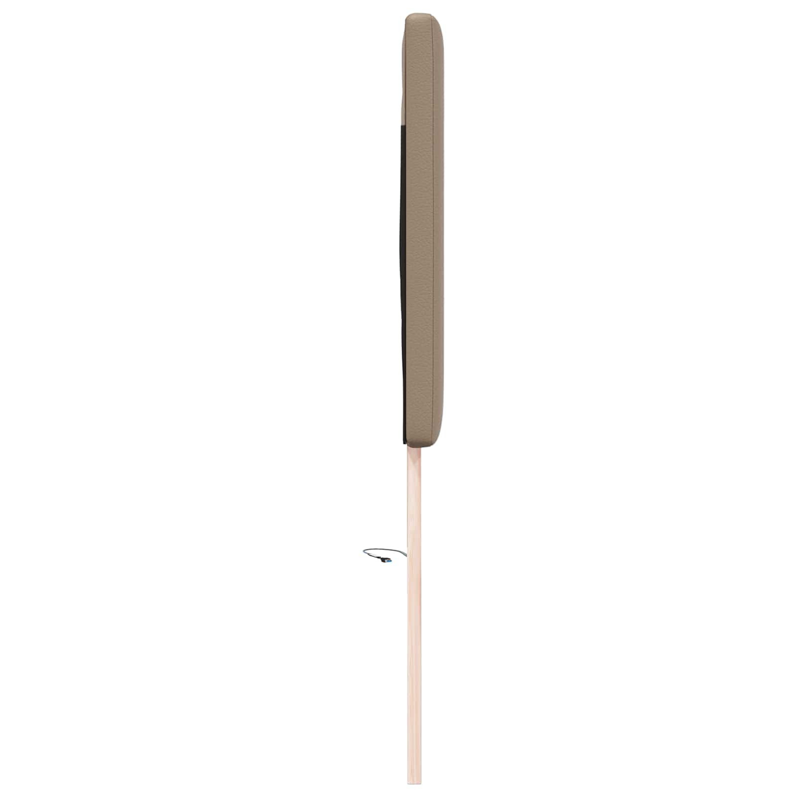 vidaXL LED κεφαλάρι Καπουτσίνο 160 cm Τεχνητό Δέρμα - Image 6
