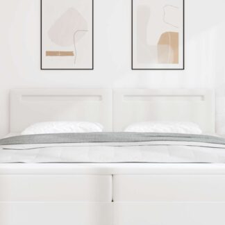 vidaXL LED κεφαλάρι Λευκό Τεχνητό Δέρμα