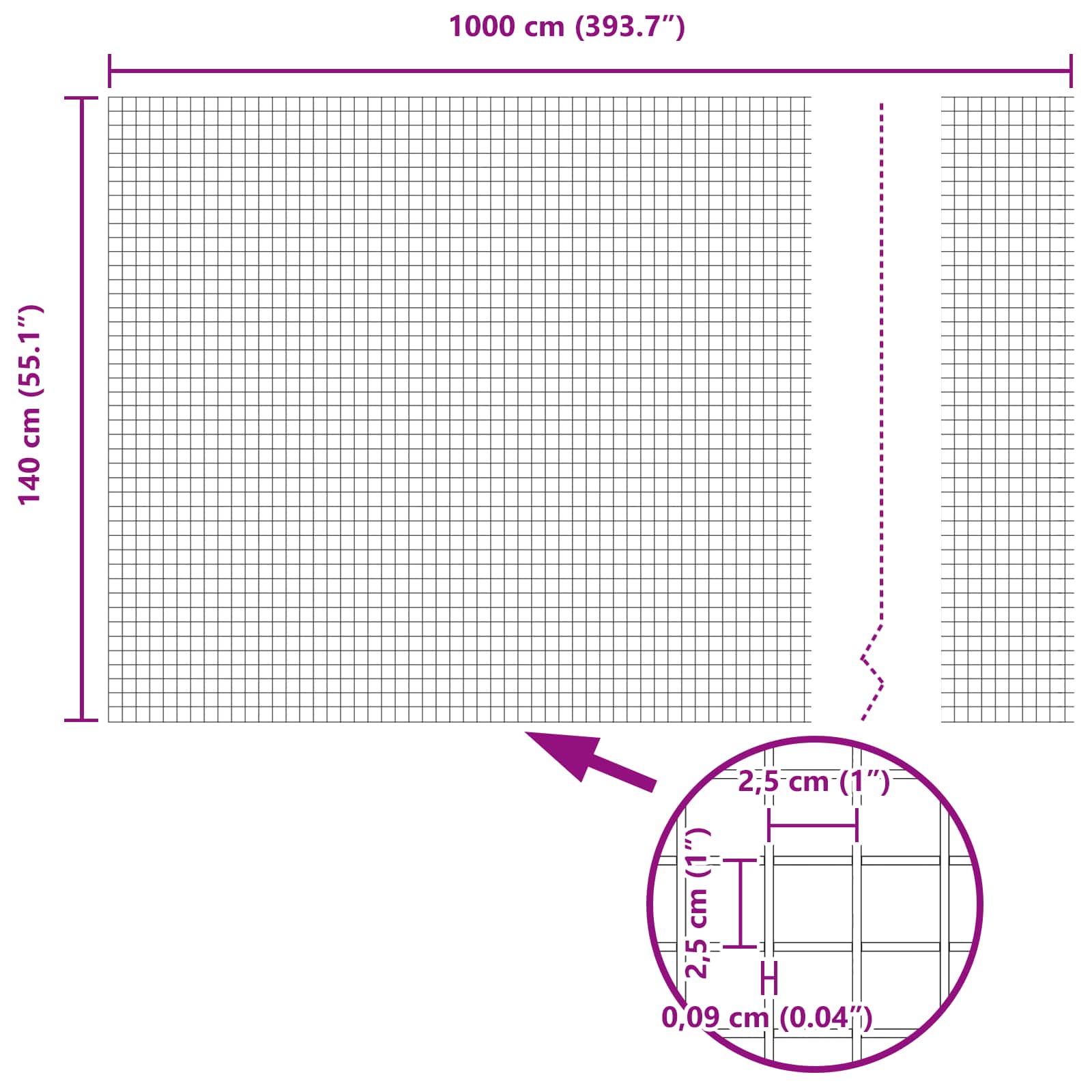 vidaXL Συγκολλητός φράχτης από σύρμα 1000 x 140 εκ. Πράσινο - Image 9