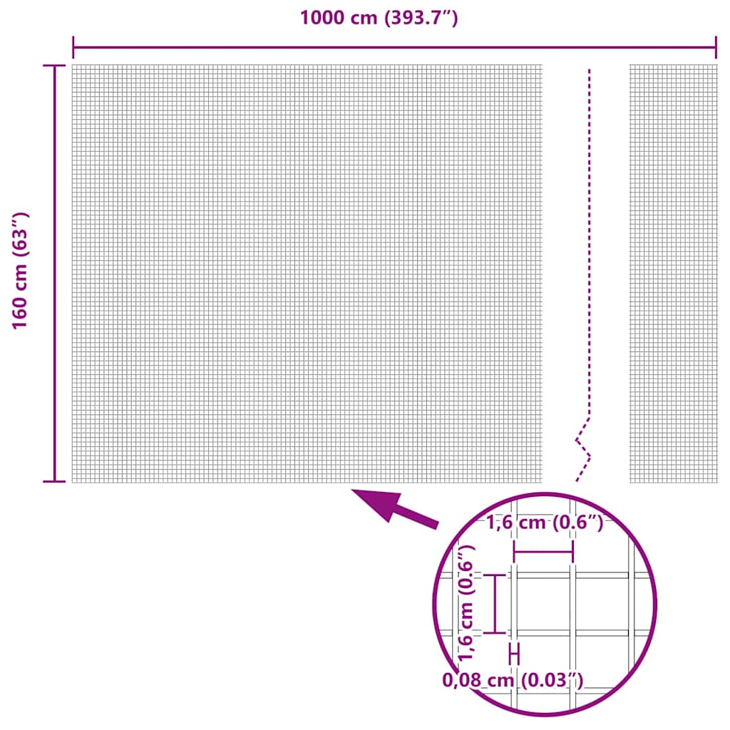 vidaXL Συγκολλητός φράχτης από σύρμα 1000 x 160 εκ. Γκρι - Image 9