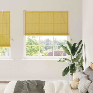 vidaXL Ρόλερ (στόρι) Κίτρινο 140 x 220 cm Μπαμπού