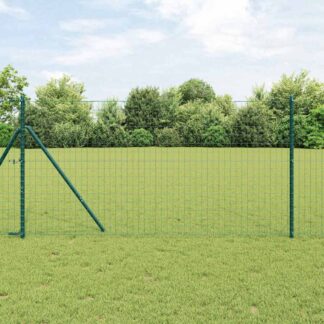 vidaXL Φράχτης Εuro 1,2 x 10 m Σίδηρος με επικάλυψη PVC Πράσινο