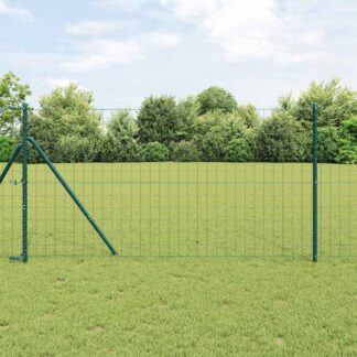 vidaXL Φράχτης Εuro 1,2 x 25 m Σίδηρος με επικάλυψη PVC Πράσινο