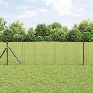 vidaXL Φράχτης Εuro 0,4 x 50 μ. Σίδηρος με επικάλυψη PVC Γκρι