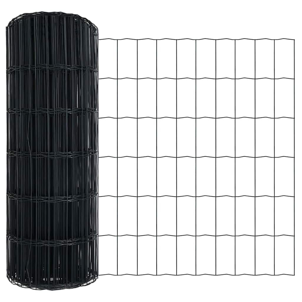 vidaXL Φράχτης Εuro 0,6 x 50 μ. Σίδηρος με επικάλυψη PVC Γκρι - Image 2