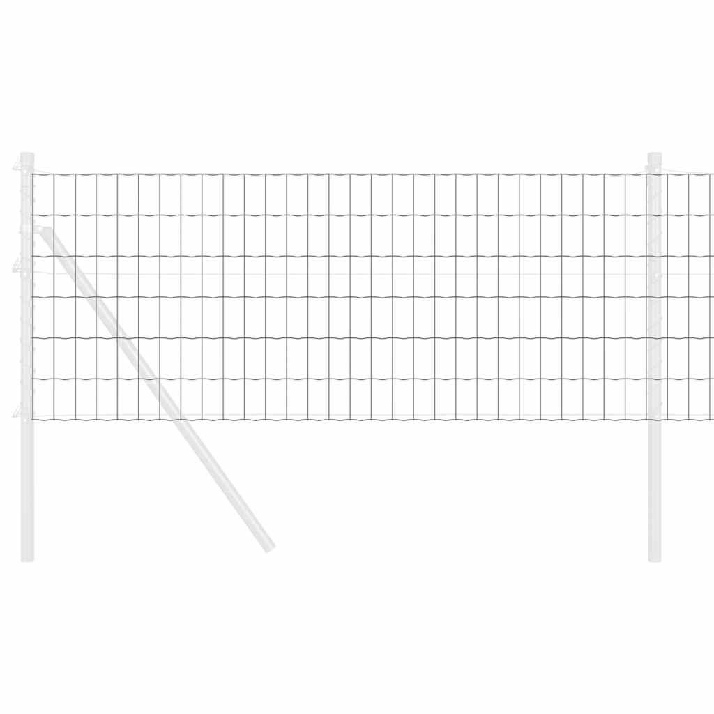 vidaXL Φράχτης Εuro 0,6 x 50 μ. Σίδηρος με επικάλυψη PVC Γκρι - Image 3