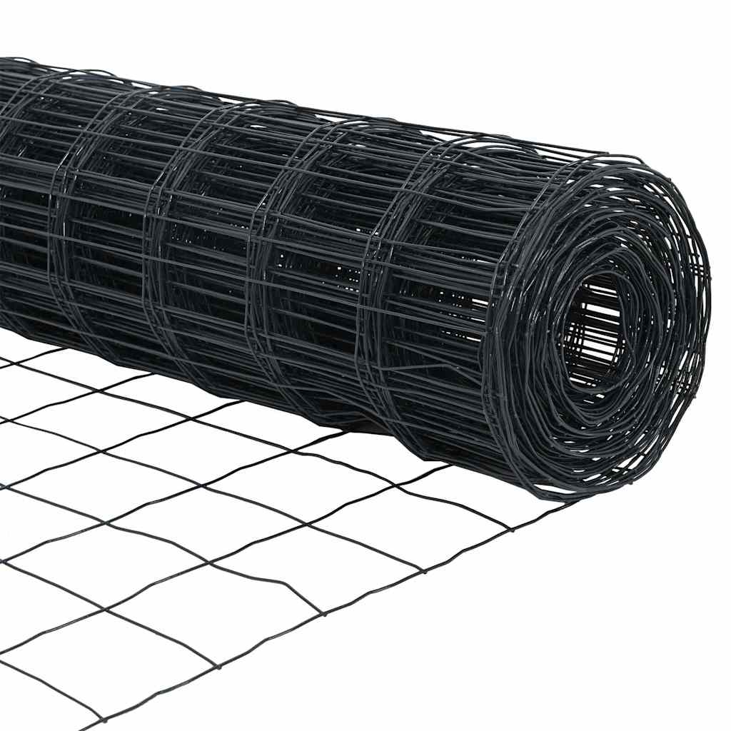 vidaXL Φράχτης Εuro 0,6 x 50 μ. Σίδηρος με επικάλυψη PVC Γκρι - Image 8