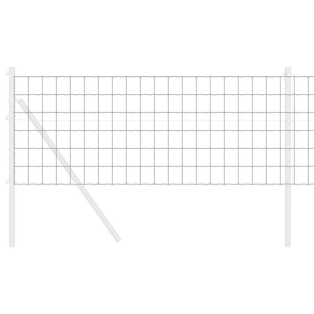 vidaXL Φράχτης Εuro 0,6 x 50 μ. Σίδηρος με επικάλυψη PVC Γκρι - Image 3