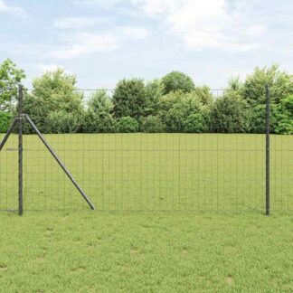 vidaXL Φράχτης Εuro 1,4 x 10 m Σίδηρος με επικάλυψη PVC Γκρι