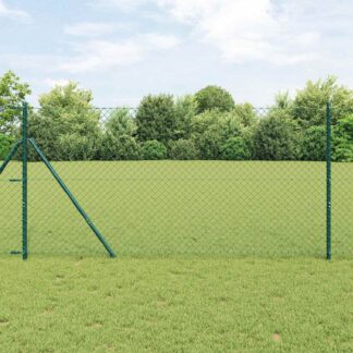 vidaXL Φράχτης αλυσίδας 10 x 1 m Ατσάλι Πράσινο