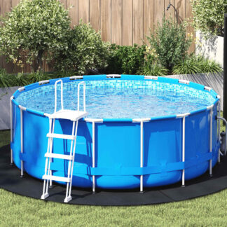 vidaXL Εδαφοκάλυψη Πισίνας Ø 244 cm (2 mm) Γύρος Μη Υφαμένο Ύφασμα