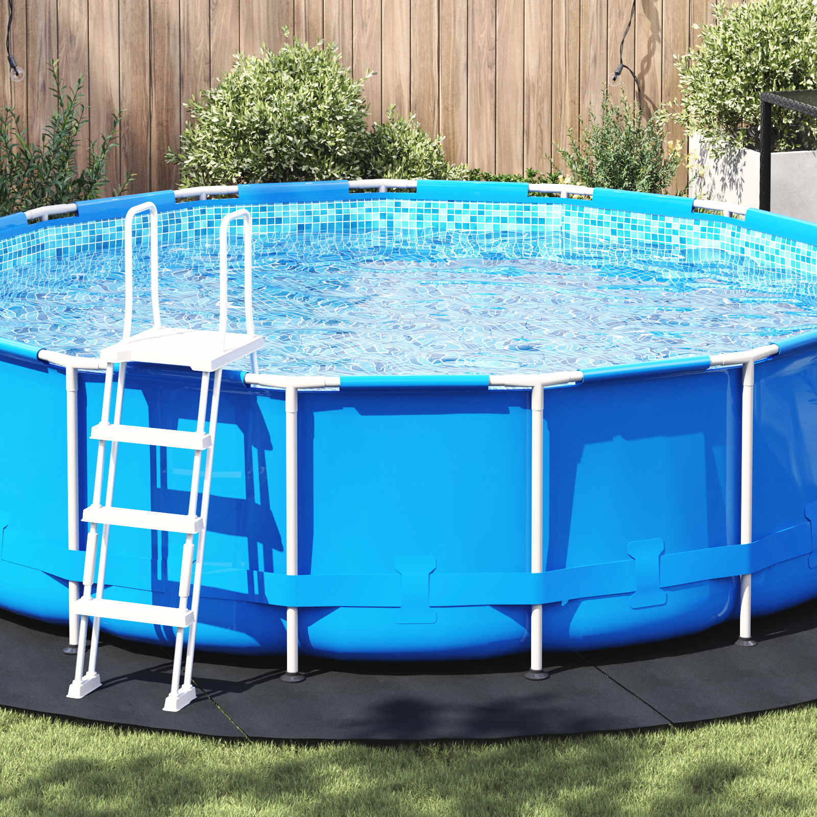 vidaXL Εδαφοκάλυψη Πισίνας Ø 458 cm (2 mm) Γύρος Μη Υφαμένο Ύφασμα