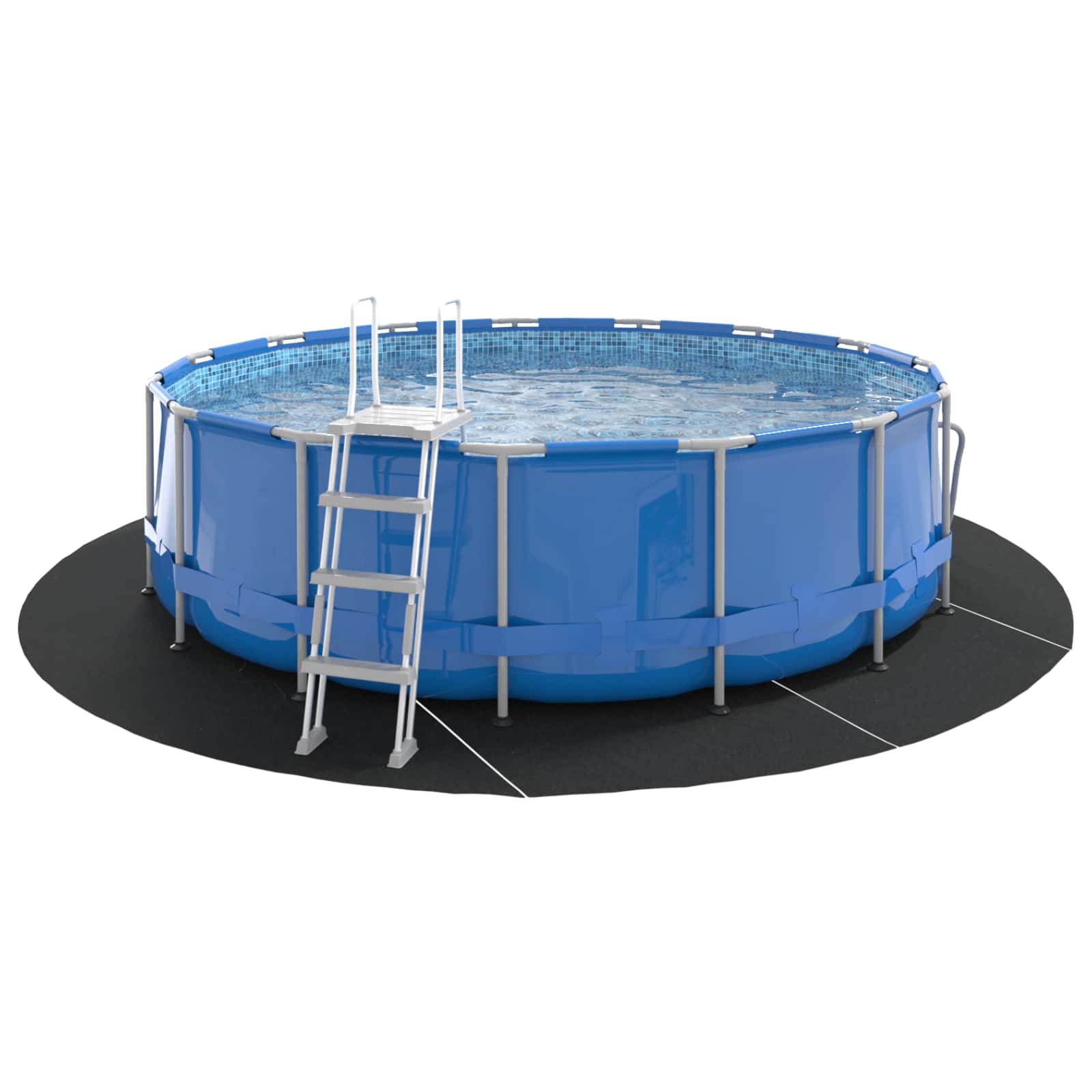 vidaXL Εδαφοκάλυψη Πισίνας Ø 458 cm (2 mm) Γύρος Μη Υφαμένο Ύφασμα - Image 3