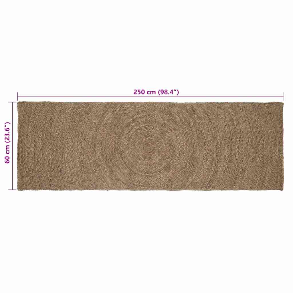 vidaXL Χαλιά χώρου Γκρι 60 x 250 εκ. Γιούτα - Image 7