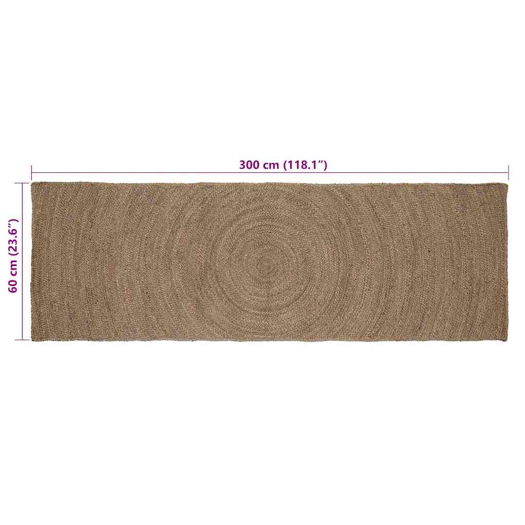 vidaXL Χαλιά χώρου Γκρι 60 x 300 cm Γιούτα - Image 7