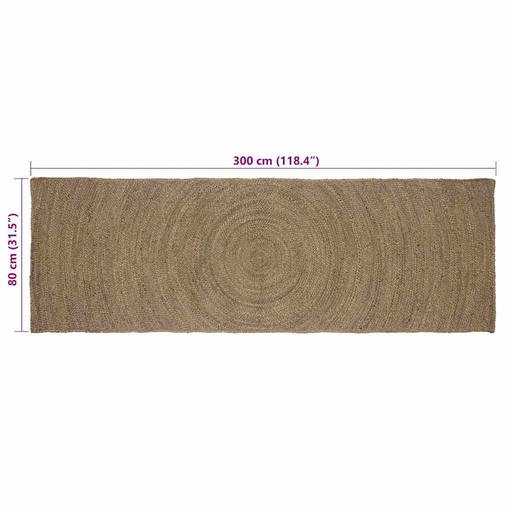 vidaXL Χαλιά χώρου Γκρι 80 x 300 cm Γιούτα - Image 7