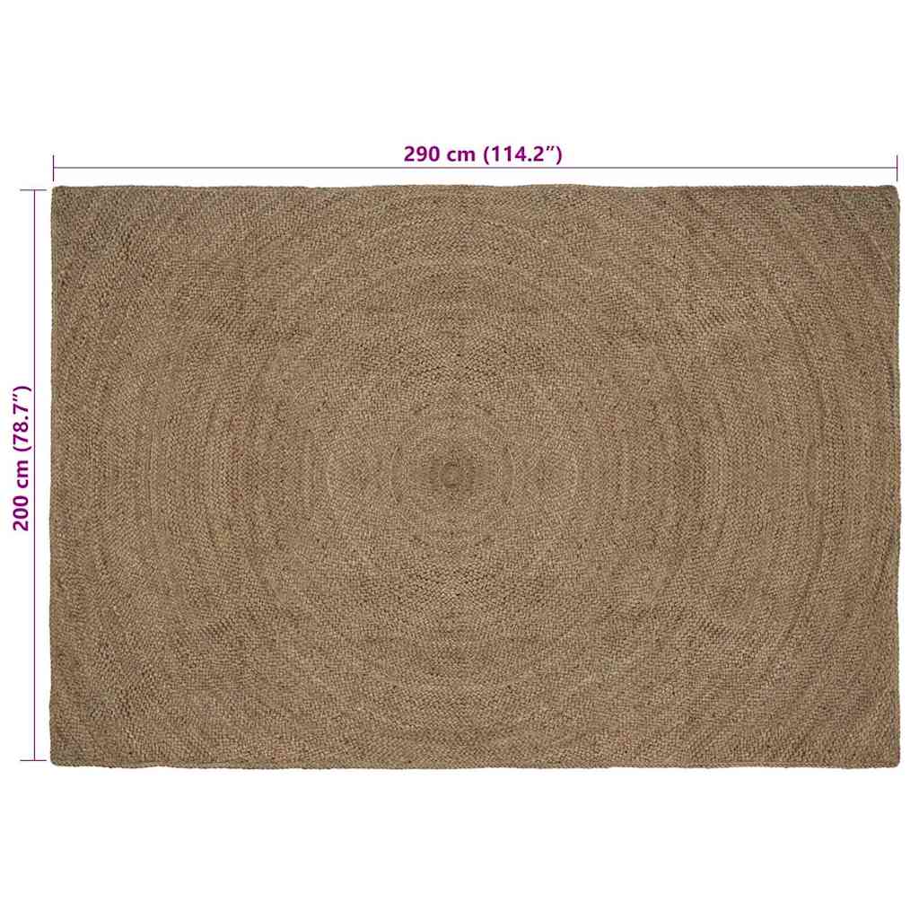 vidaXL Χαλιά χώρου Γκρι 200 x 290 εκ. Γιούτα - Image 7
