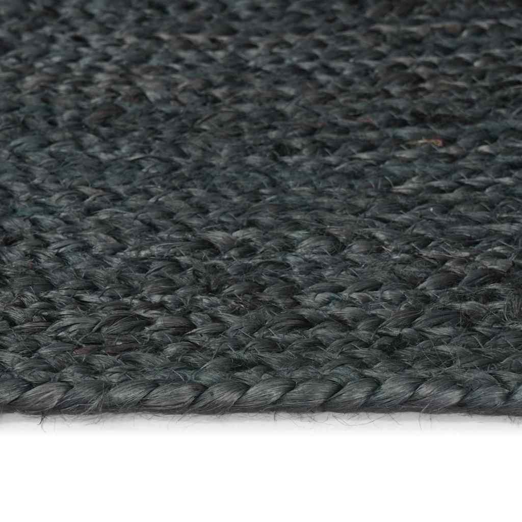 vidaXL Χαλιά χώρου Σκούρο Γκρι 140 x 200 cm Γιούτα - Image 4