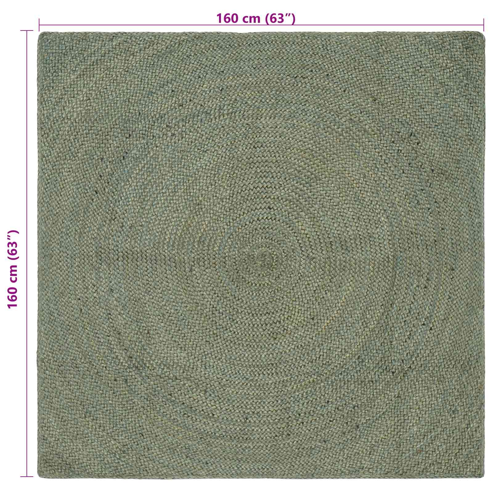 vidaXL Χαλιά χώρου Λαδί 160 x 160 cm Γιούτα - Image 7