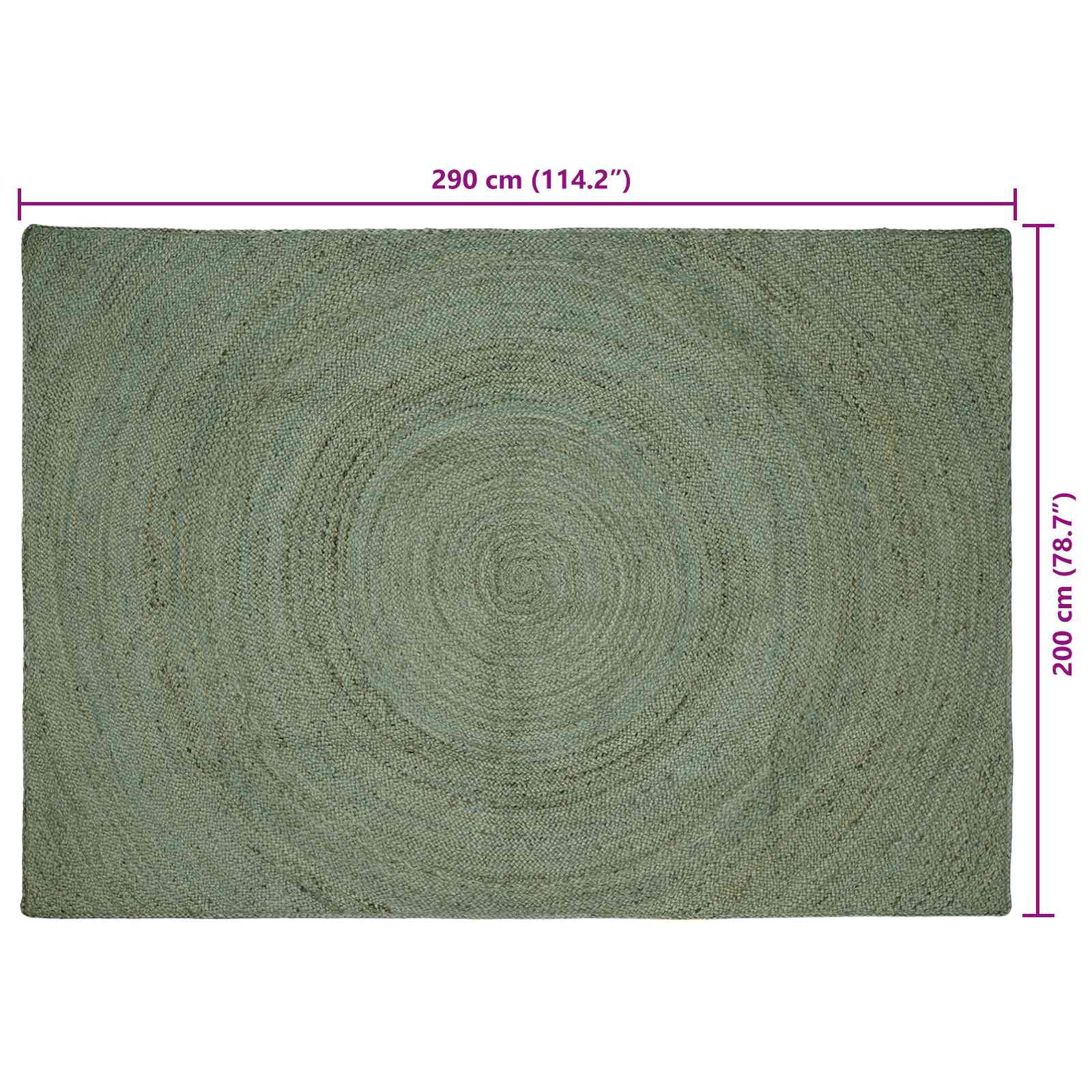 vidaXL Χαλιά χώρου Λαδί 200 x 290 εκ. Γιούτα - Image 7