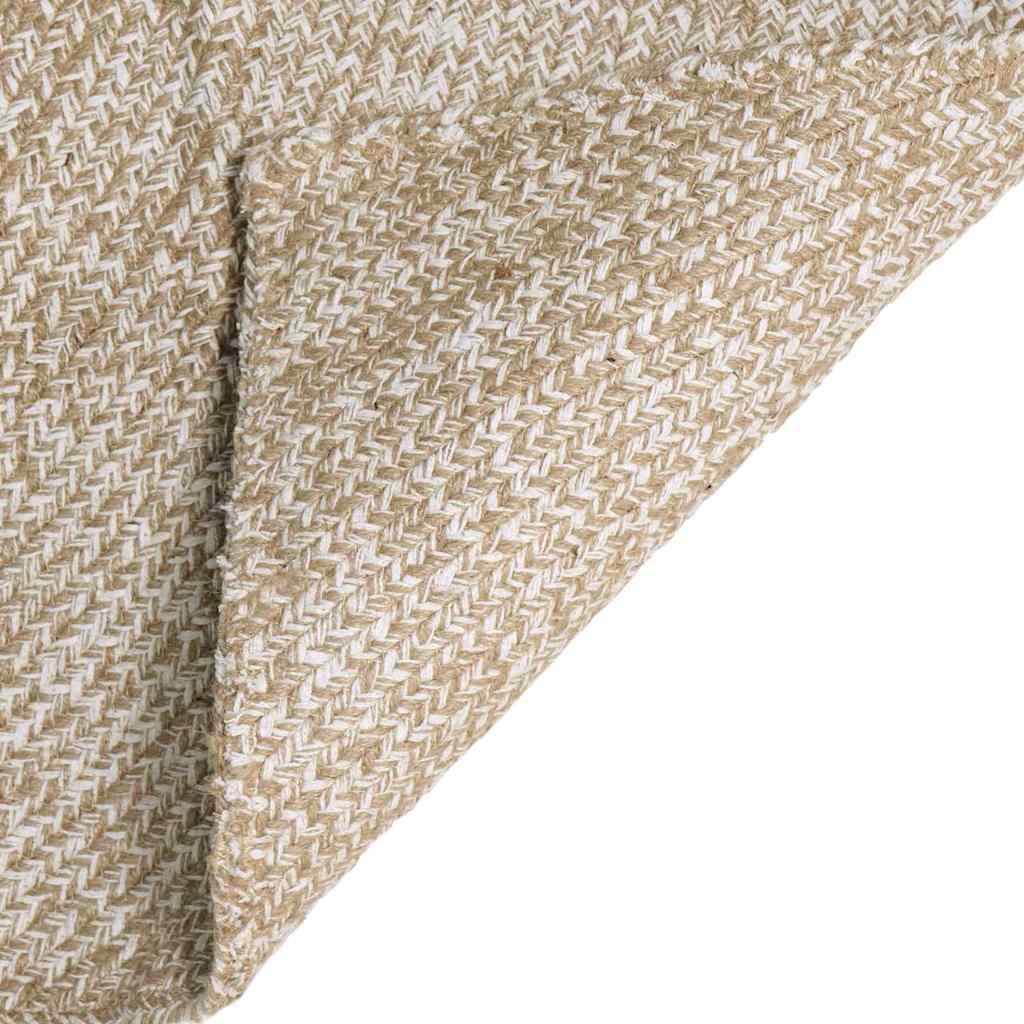 vidaXL Χαλί Περιοχής Φυσικό και Λευκό 120 x 170 cm Γιούτα - Image 5