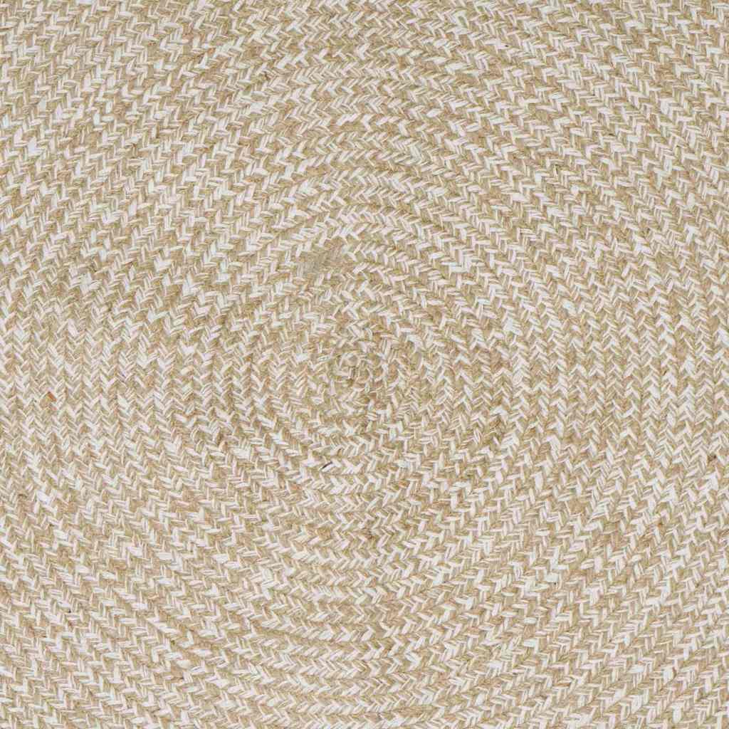 vidaXL Χαλί Περιοχής Φυσικό και Λευκό 120 x 170 cm Γιούτα - Image 6