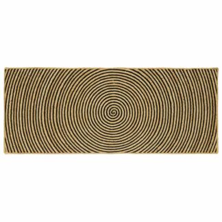 vidaXL Χαλί Περιοχής Φυσικό και Μαύρο 80 x 200 cm Γιούτα