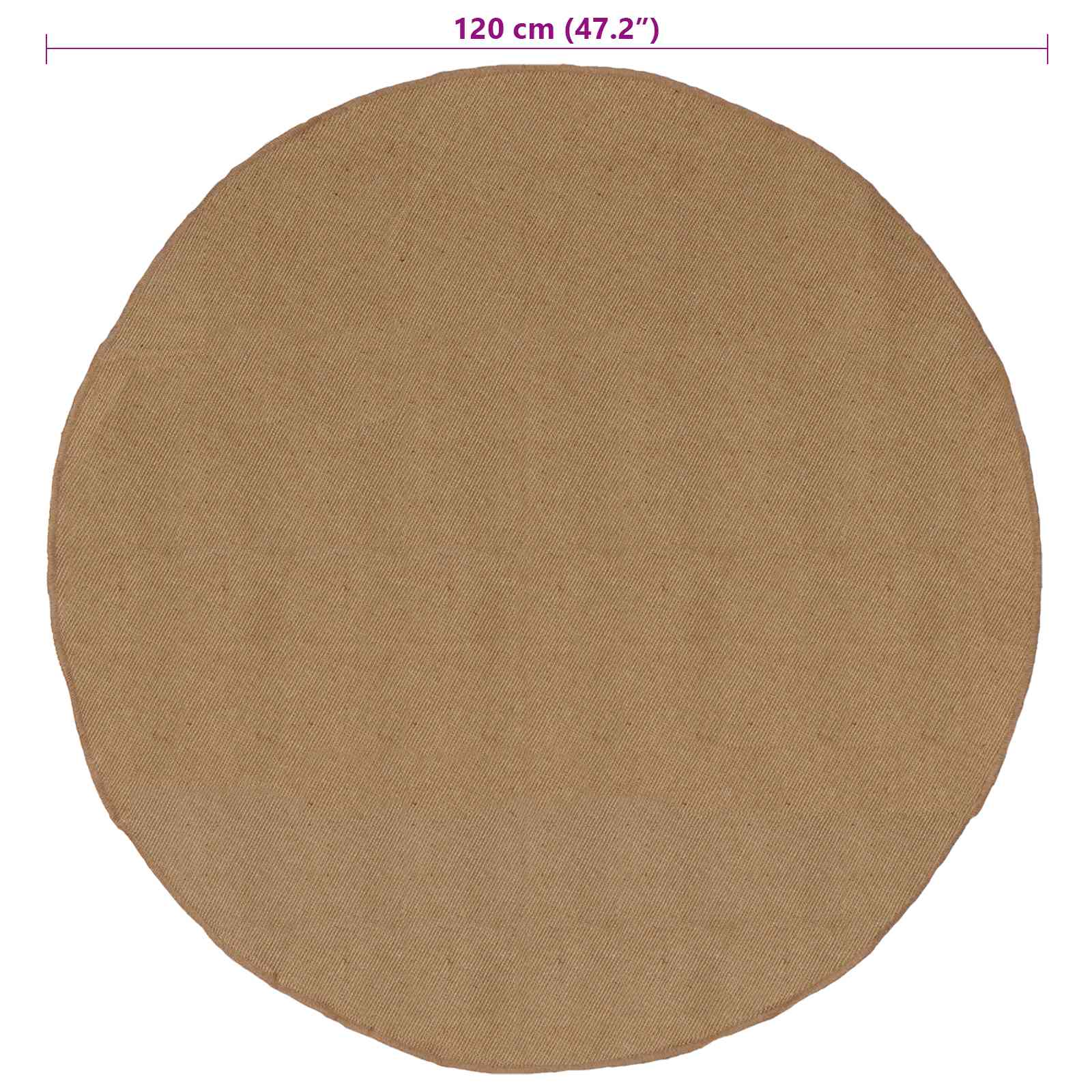 vidaXL Χαλιά χώρου Φυσικό Ø 120 cm Γιούτα - Image 7