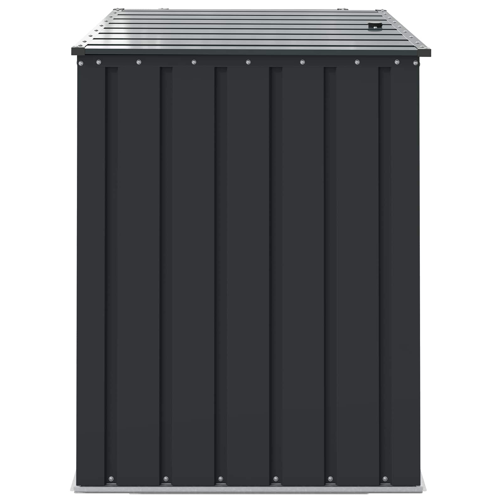 vidaXL Κουτί αποθήκευσης κήπου Μαύρο 101,5 x 82 x 100 εκ. Ατσάλι - Image 8