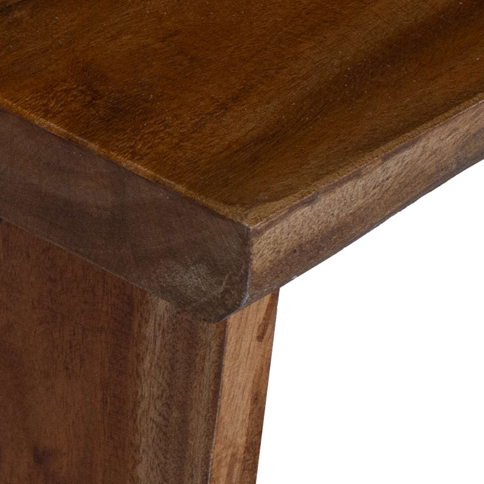 vidaXL Σκαμνί Φυσικό 29 x 20 x 17 εκ Ξύλο Μαόνι - Image 7