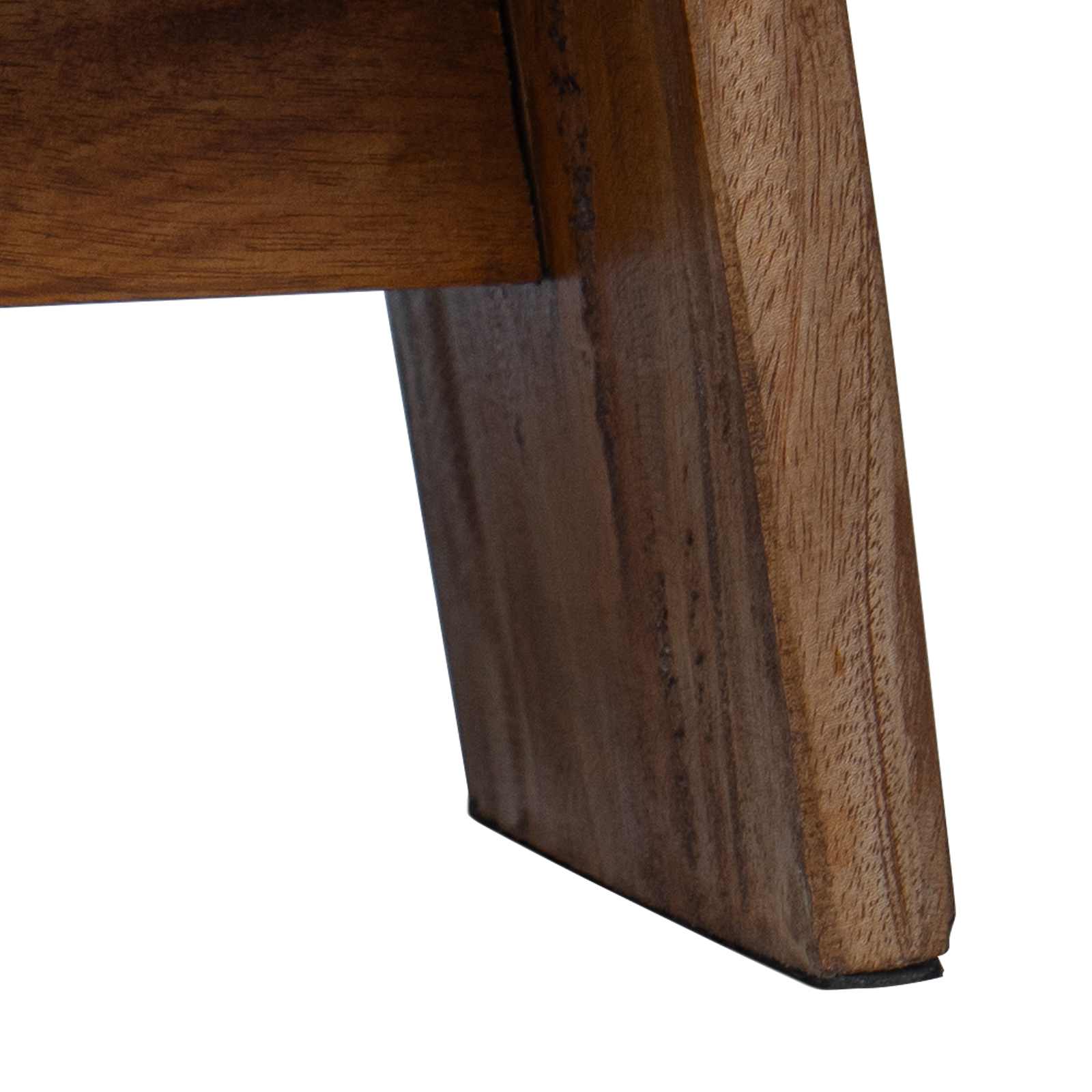 vidaXL Σκαμνί Φυσικό 29 x 20 x 17 εκ Ξύλο Μαόνι - Image 8