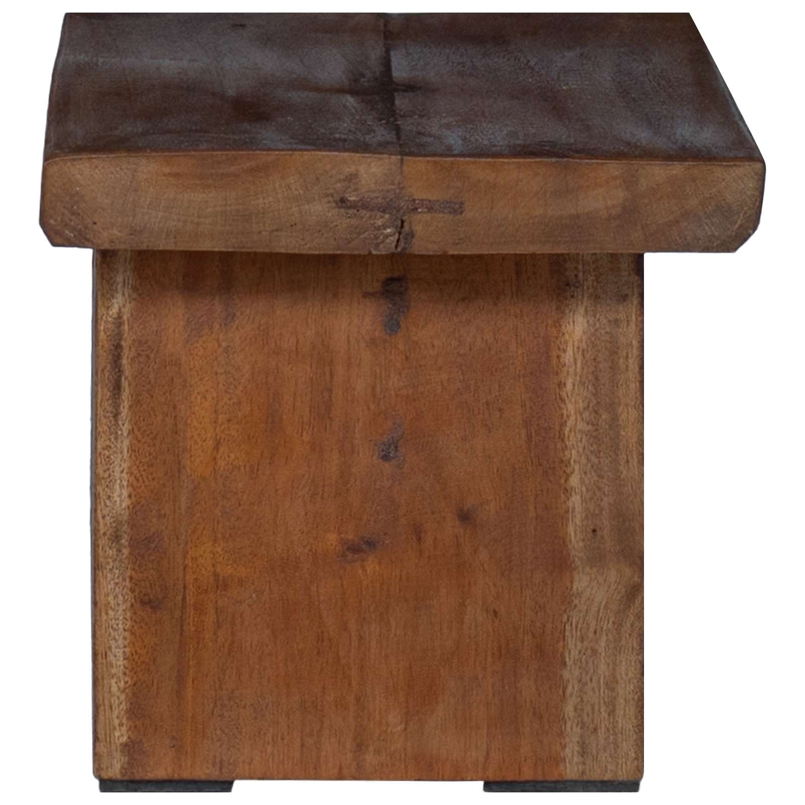 vidaXL Σκαμνί Φυσικό 29 x 20 x 17 εκ Ξύλο Μαόνι - Image 6