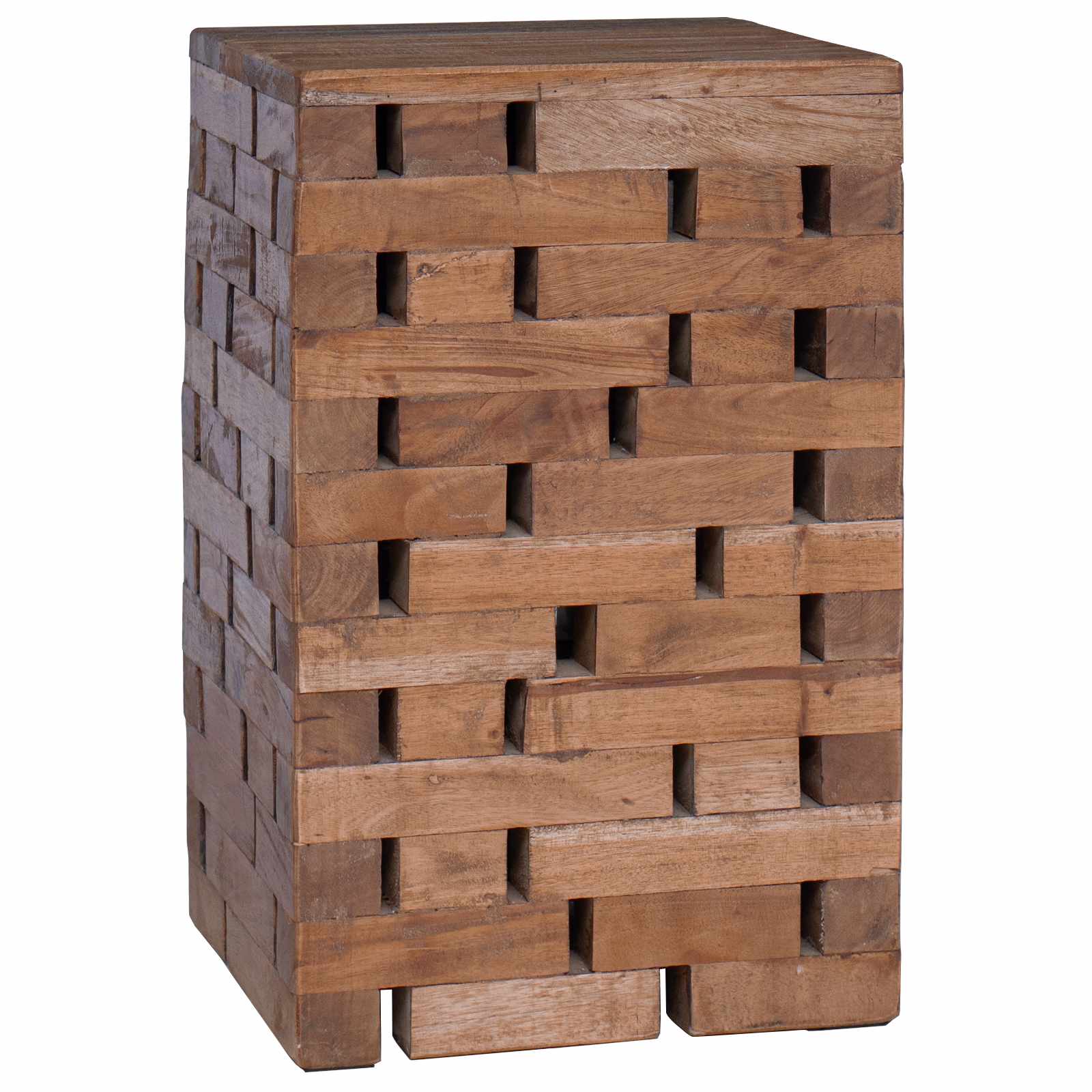 vidaXL Σκαμνί Φυσικό 29 x 29 x 48 εκ. Μασίφ ανακυκλωμένο ξύλο - Image 2