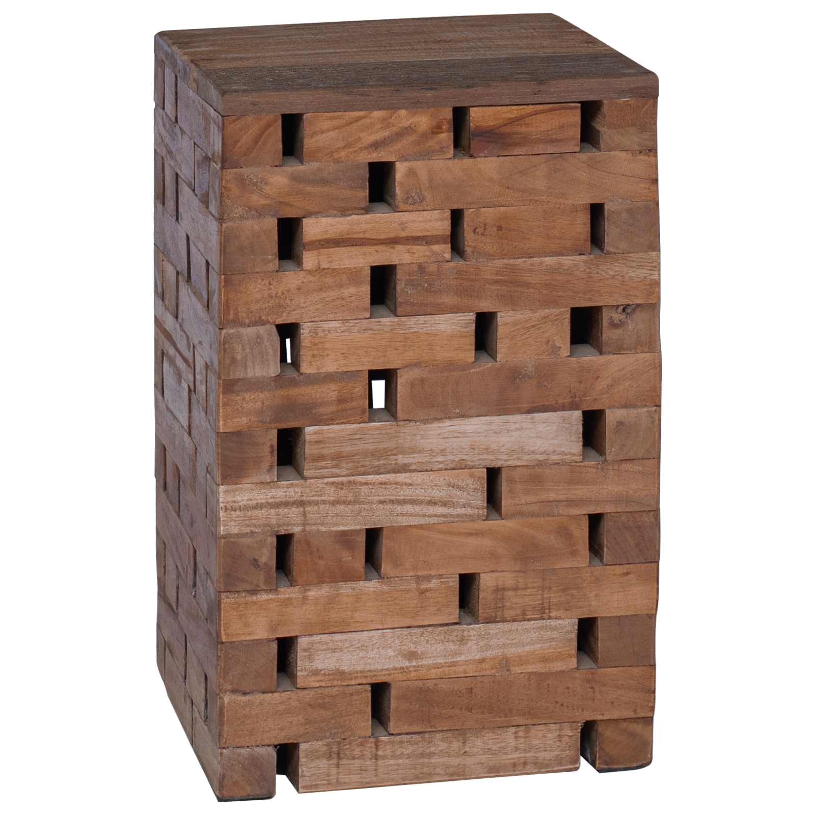vidaXL Σκαμνί Φυσικό 29 x 29 x 48 εκ. Μασίφ ανακυκλωμένο ξύλο - Image 6