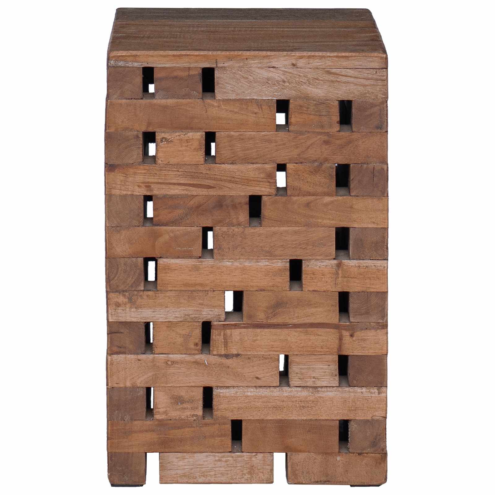 vidaXL Σκαμνί Φυσικό 29 x 29 x 48 εκ. Μασίφ ανακυκλωμένο ξύλο - Image 4