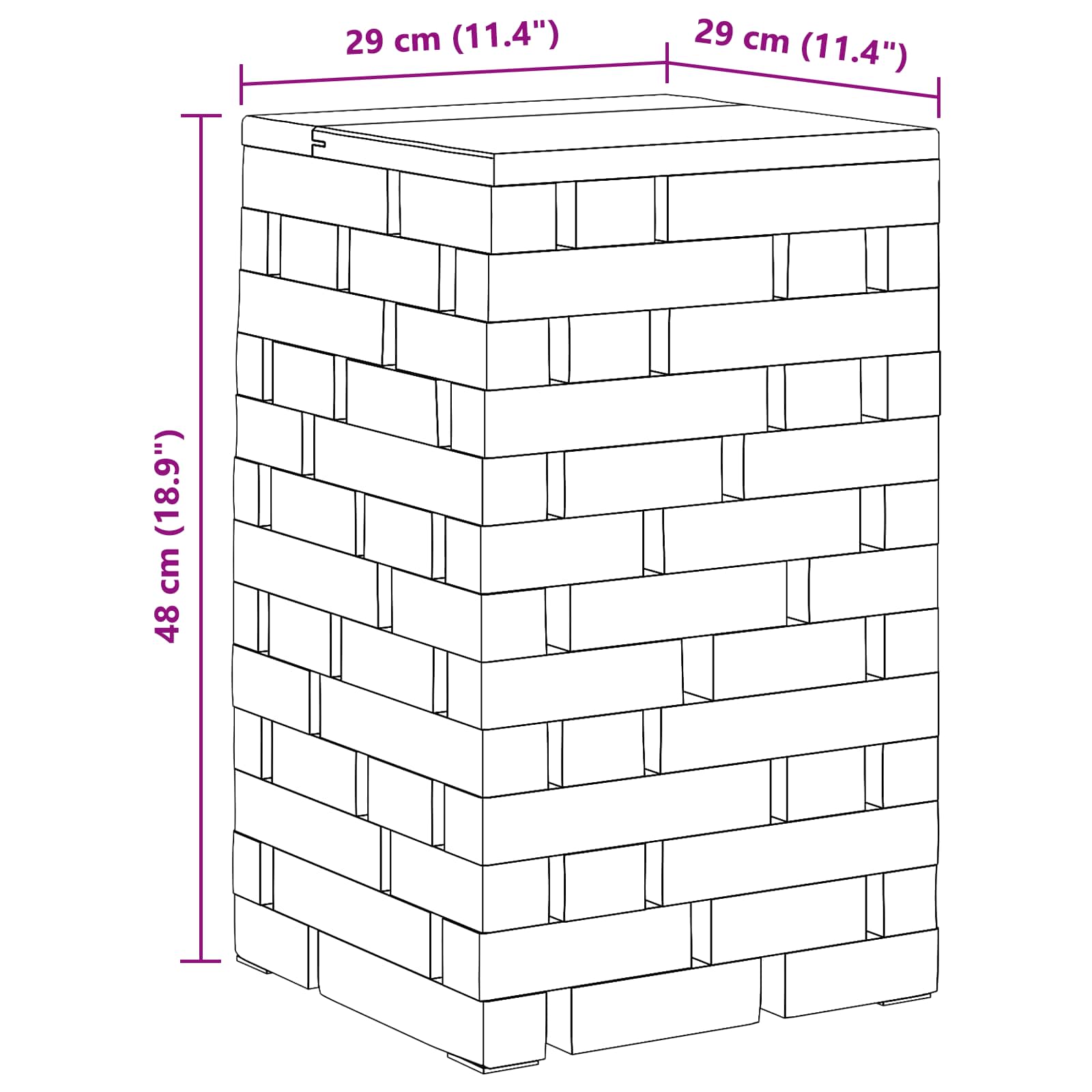 vidaXL Σκαμνί Φυσικό 29 x 29 x 48 εκ. Μασίφ ανακυκλωμένο ξύλο - Image 11