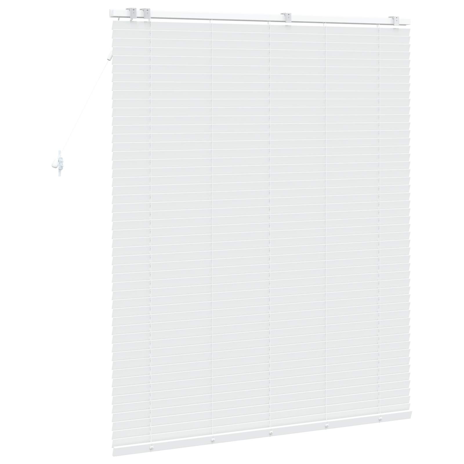 vidaXL Βενετσιάνικη Σκίαση Λευκό 135 x 160 εκ. 35 mm - Image 4