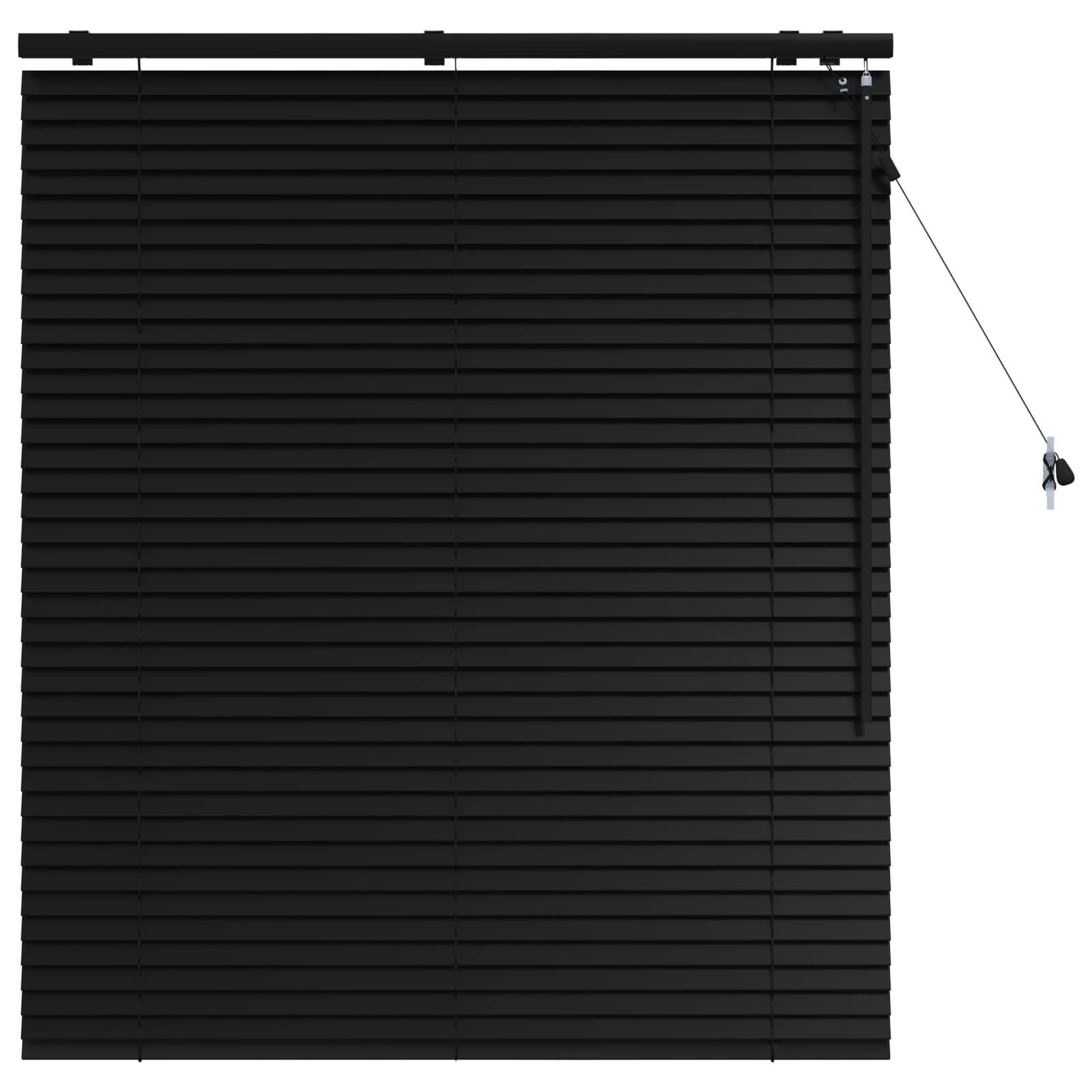 vidaXL Βενετσιάνικη Σκίαση Μαύρο 115 x 130 εκ 35 mm - Image 2