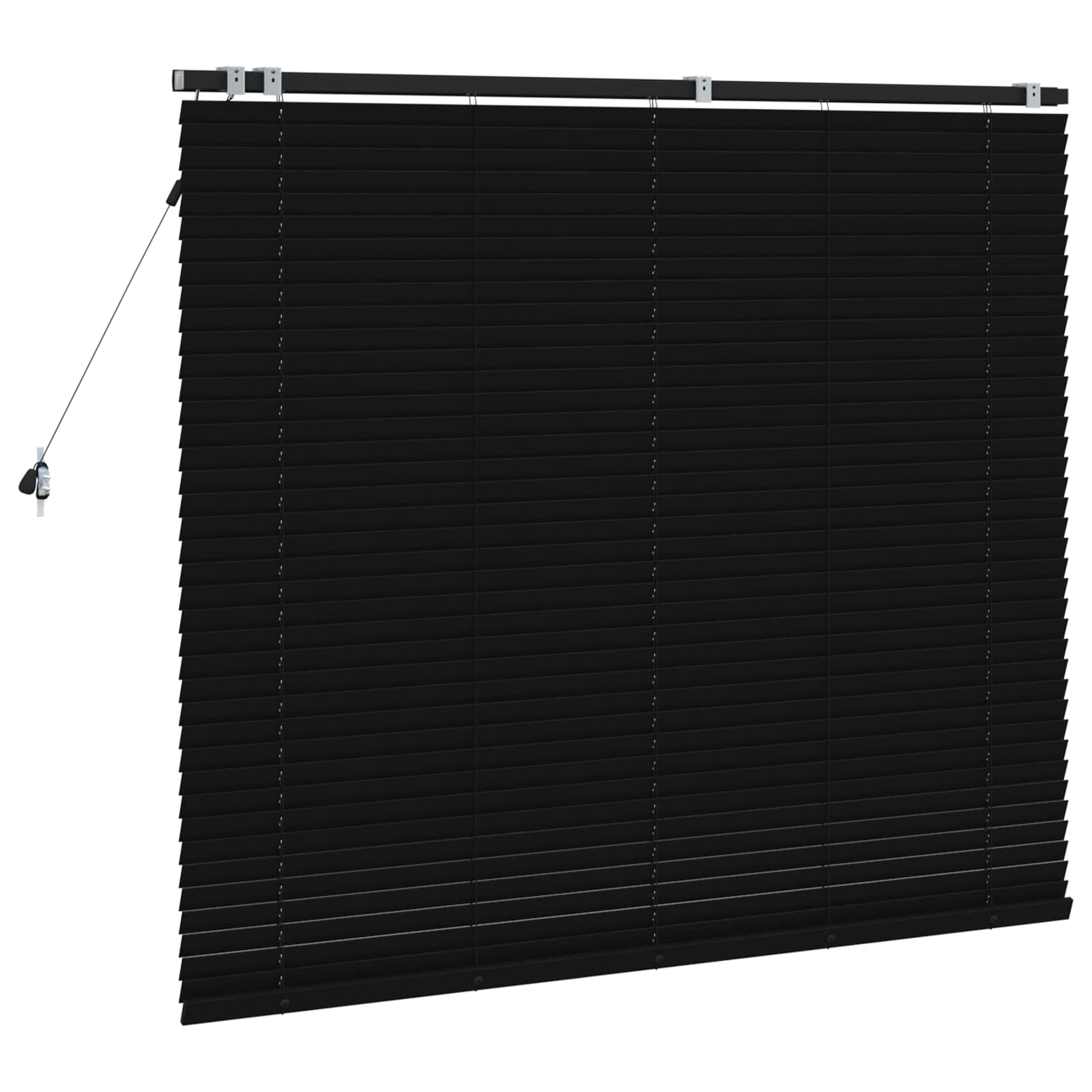 vidaXL Βενετσιάνικη Σκίαση Μαύρο 155 x 130 εκ 35 mm - Image 4