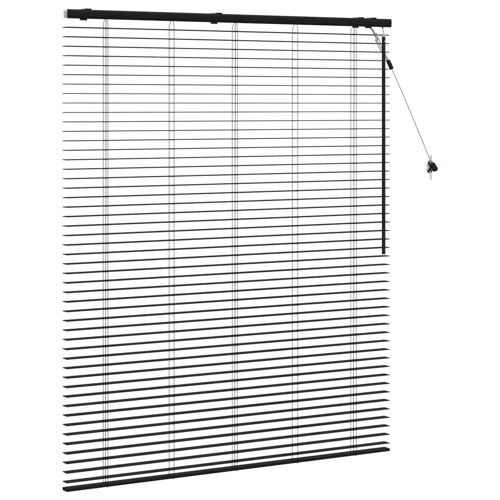 vidaXL Βενετσιάνικη Σκίαση Μαύρο 130 x 160 εκ 35 mm - Image 3