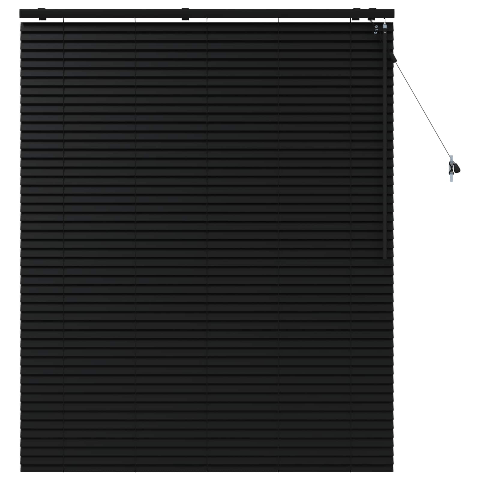 vidaXL Βενετσιάνικη Σκίαση Μαύρο 130 x 160 εκ 35 mm - Image 2